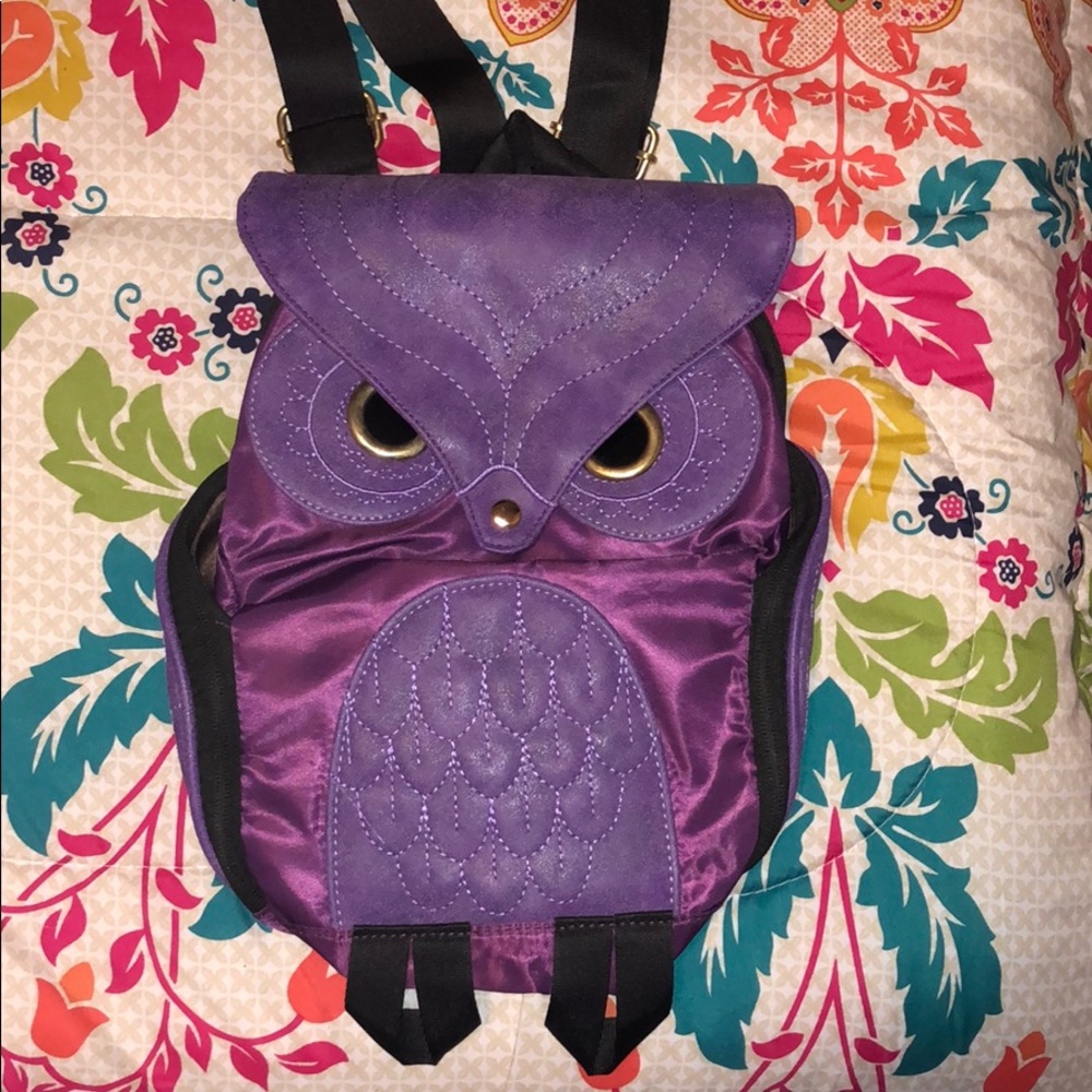 Purple owl backpack